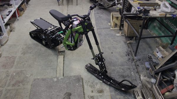 Surron snowbike_sur ron snowbike kit_Surron snowmobile kit_Surron tracked chassis_Суррон сноубайк_2